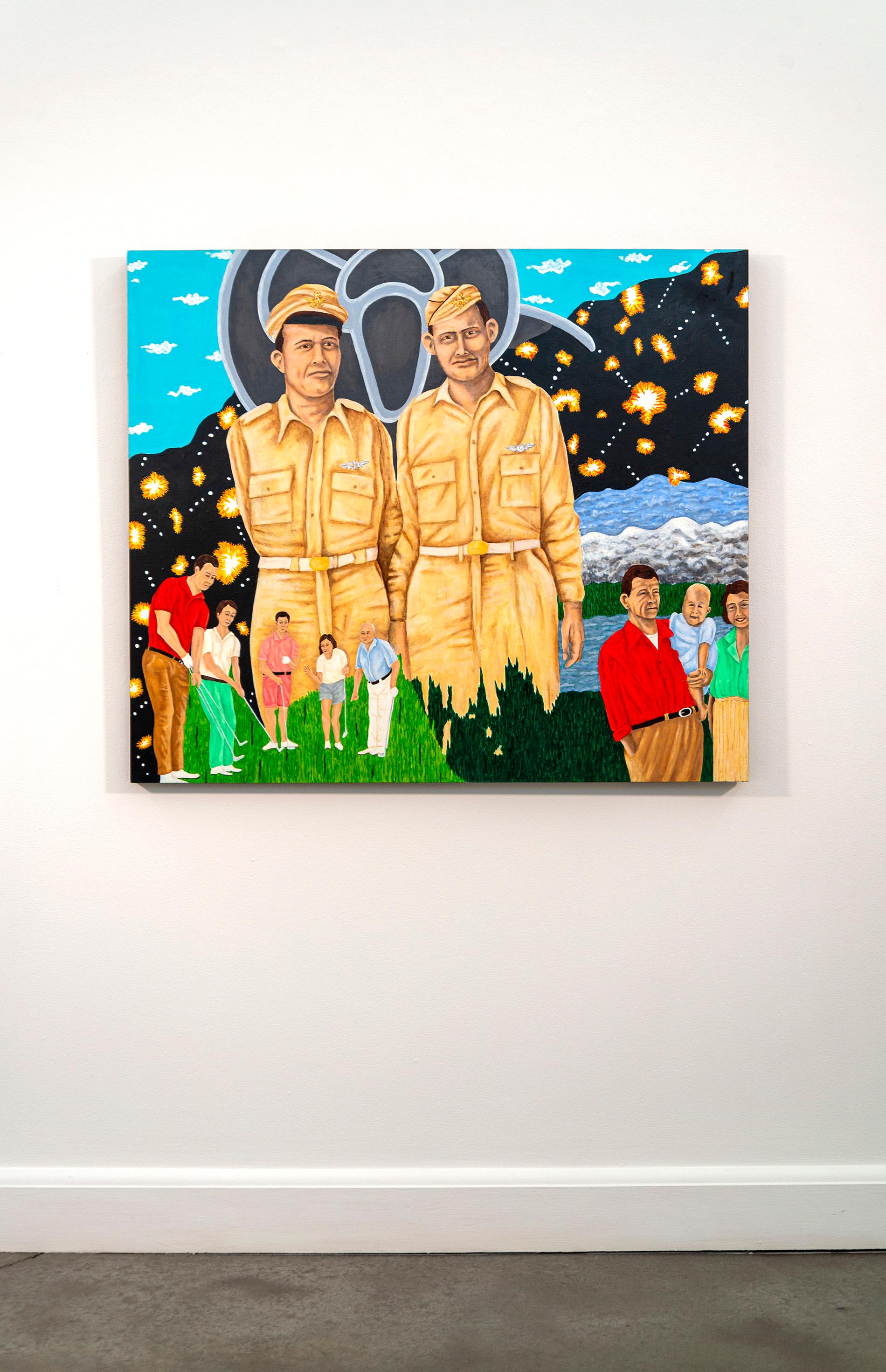 Tiempo de paz (Tokio, para siempre) - contemporáneo, figurativo, óleo sobre panel - Painting Contemporáneo de Deborah Root