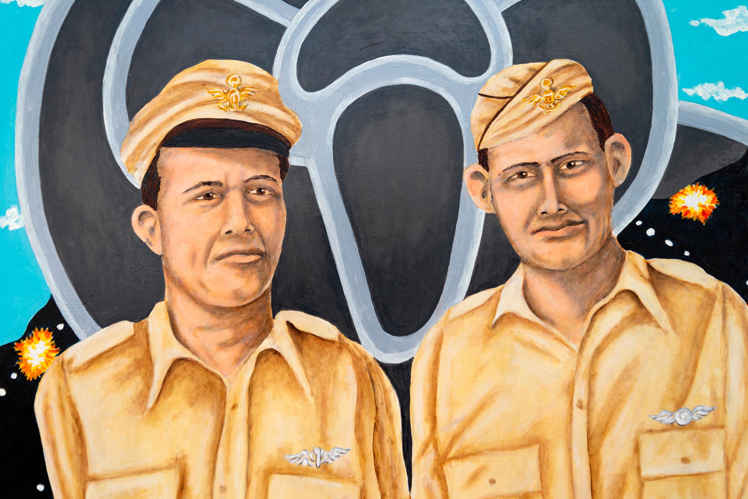 Tiempo de paz (Tokio, para siempre) - contemporáneo, figurativo, óleo sobre panel - Figurative Painting Beige de Deborah Root