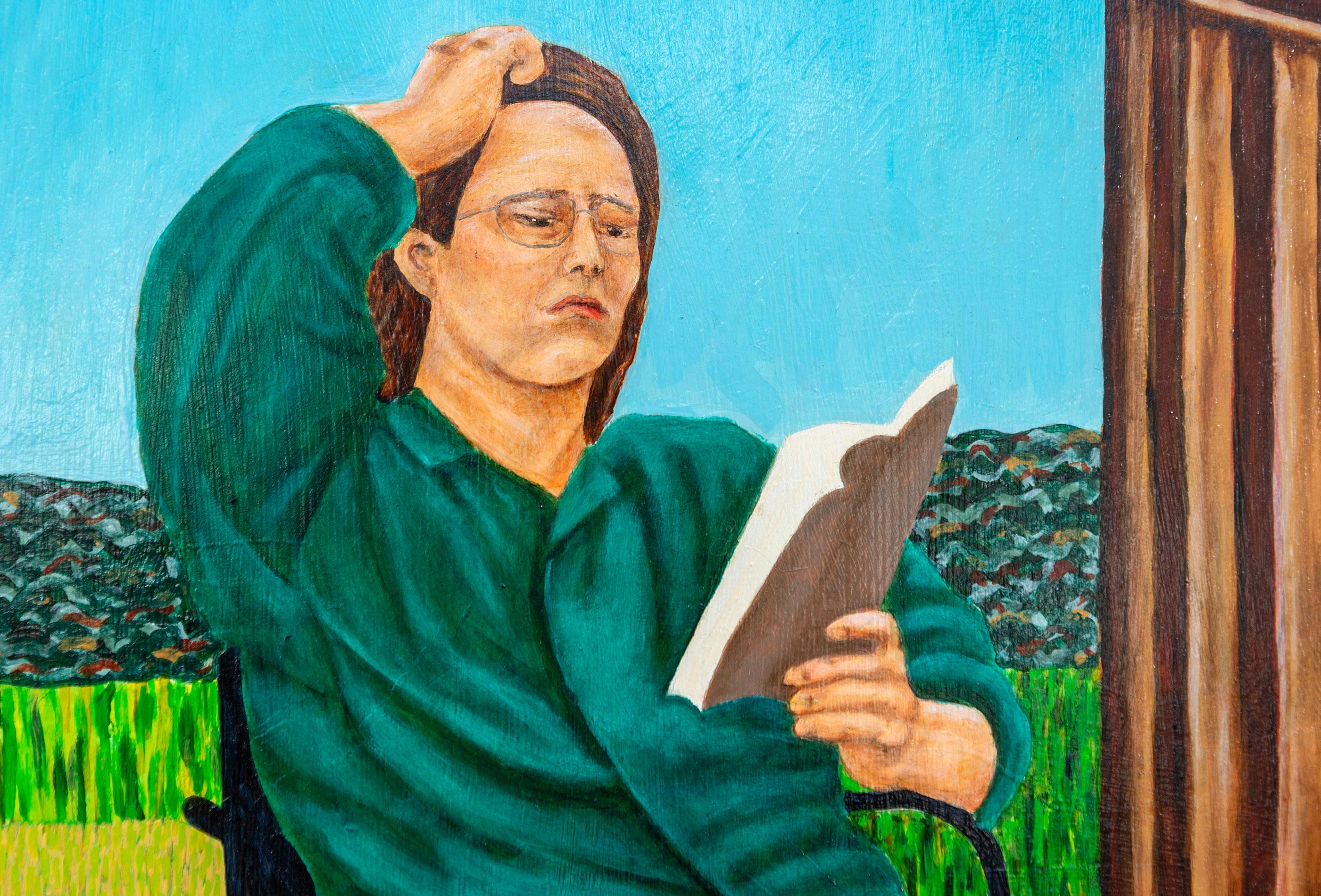 Questo dipinto a olio figurativo contemporaneo esplora i temi della politica e della cultura.

Le composizioni dinamiche e colorate di Deborah Root raccontano una storia intima sulla sua esperienza in momenti socialmente rilevanti e politicamente