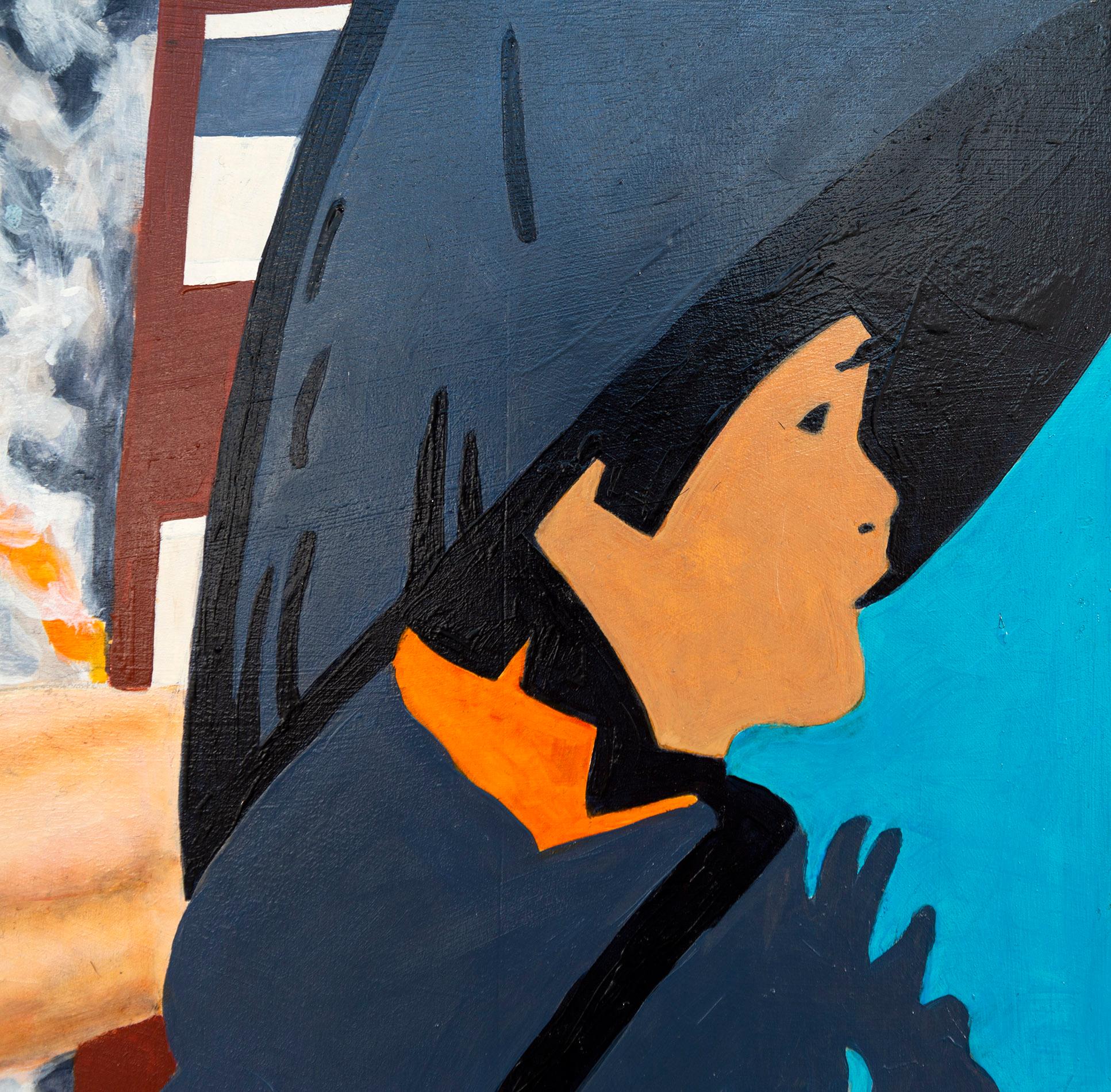 The 4th of May, Bring the War Home - zeitgenössisch, figurativ, Öl auf Platte (Schwarz), Figurative Painting, von Deborah Root