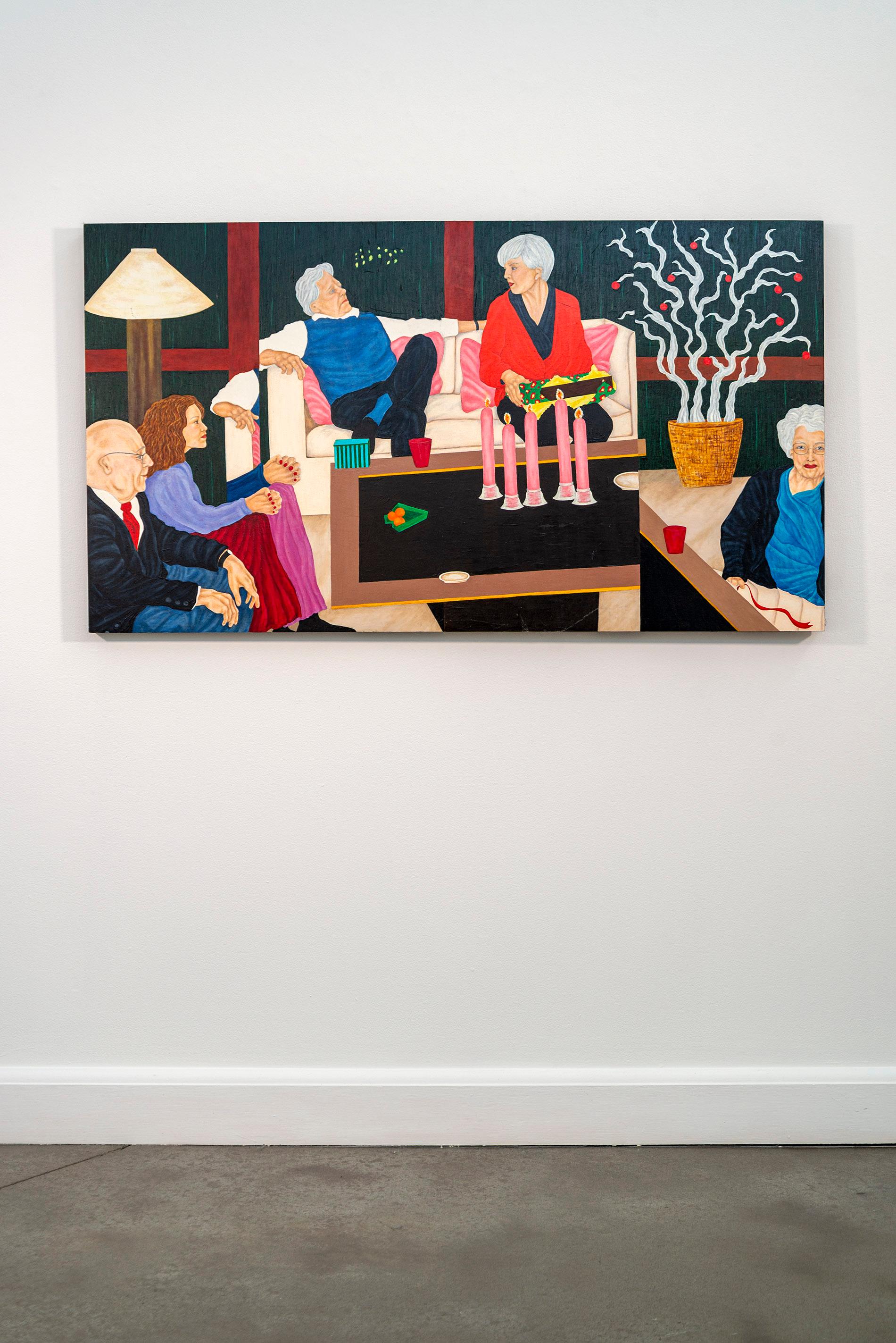 The Nordstrom Box - contemporary, figurative, oil on panel - Contemporary Painting by Deborah Root