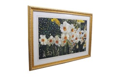 Deborah Rubin „Daffodils“ – Botanisches Stillleben, Aquarell, gerahmt, 50"