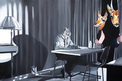 Inside Out (Wohnzimmer [Living room]) - Contemporary Figurative Fable Painting