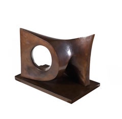 One Step Forward Geometric Bronze Sculpture