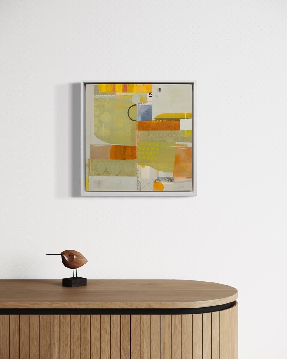 Mixed Media-Collage-Gemälde „Baker's Dozen“ (Abstrakt), Mixed Media Art, von Deborah T. Colter