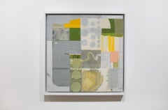 "Valigia d'argento" Pittura a collage a tecnica mista