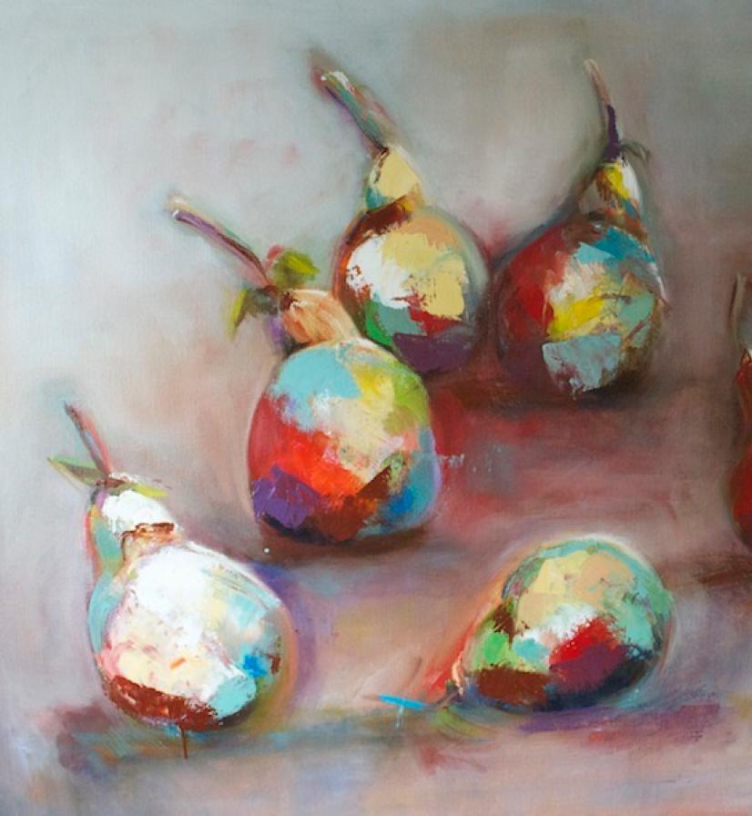 abstract pear painting
