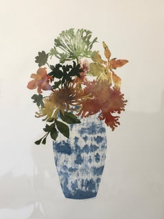 Daylight Blooms No.25,  Botanical Artwork, Collage, Work on Paper, Floral