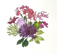 Garden Blooms No. 4,  Botanical Artwork, Collage, Work on Paper, Floral