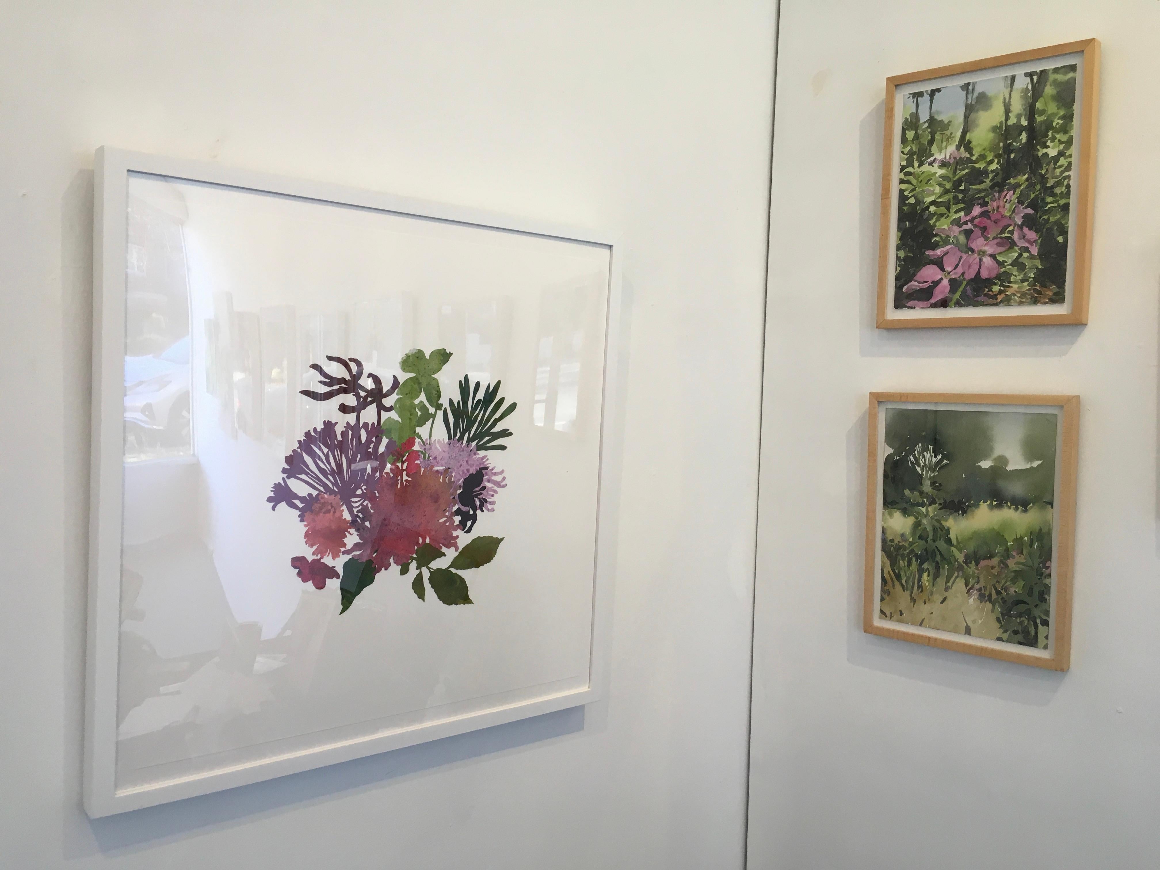 Garden Blooms No. 5,  Botanical, Hand Cut Collage, Work on Paper, Floral, Flower For Sale 1