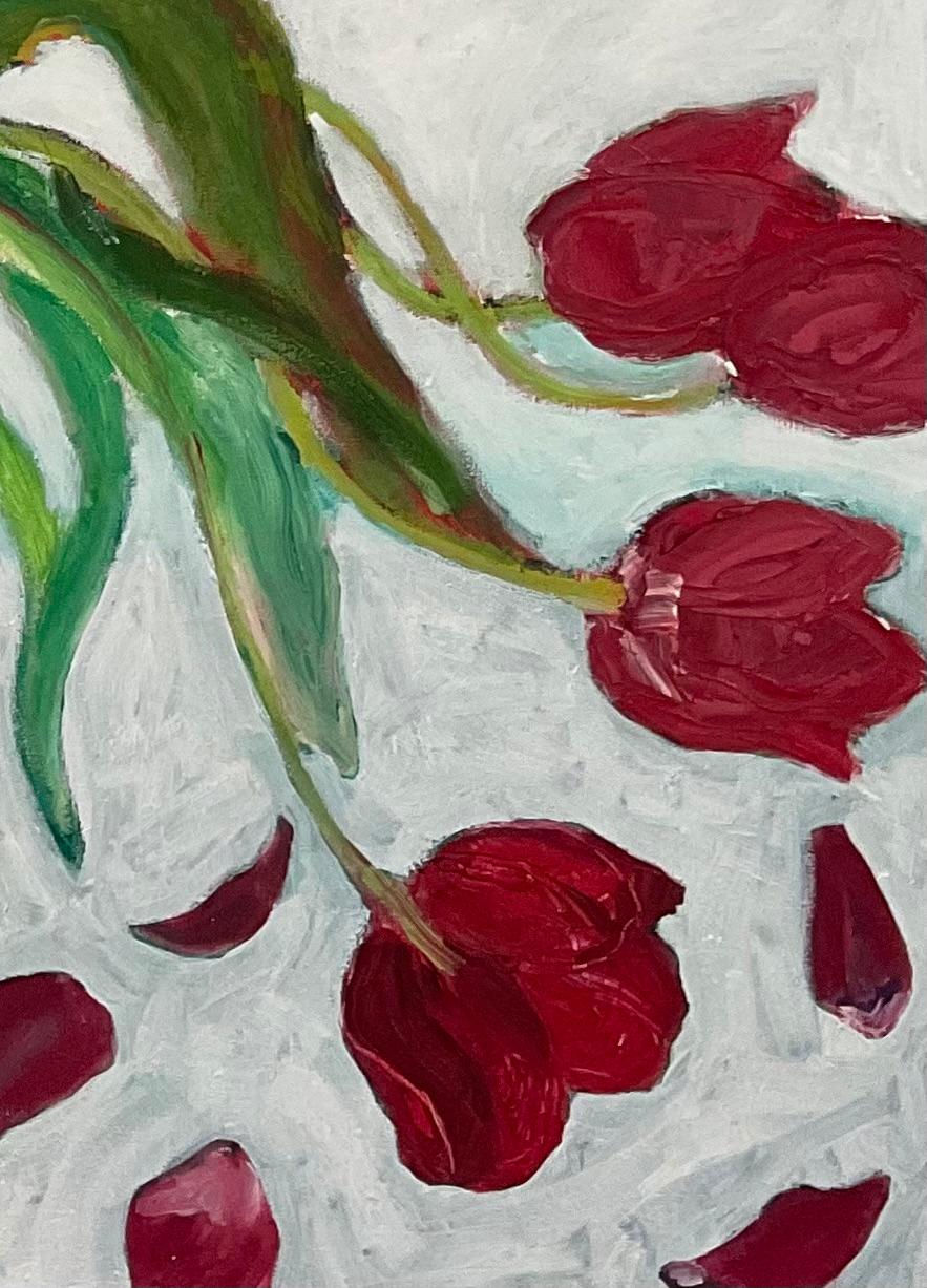 Fallende Blütenblätter (Impressionismus), Painting, von Deborah Windsor