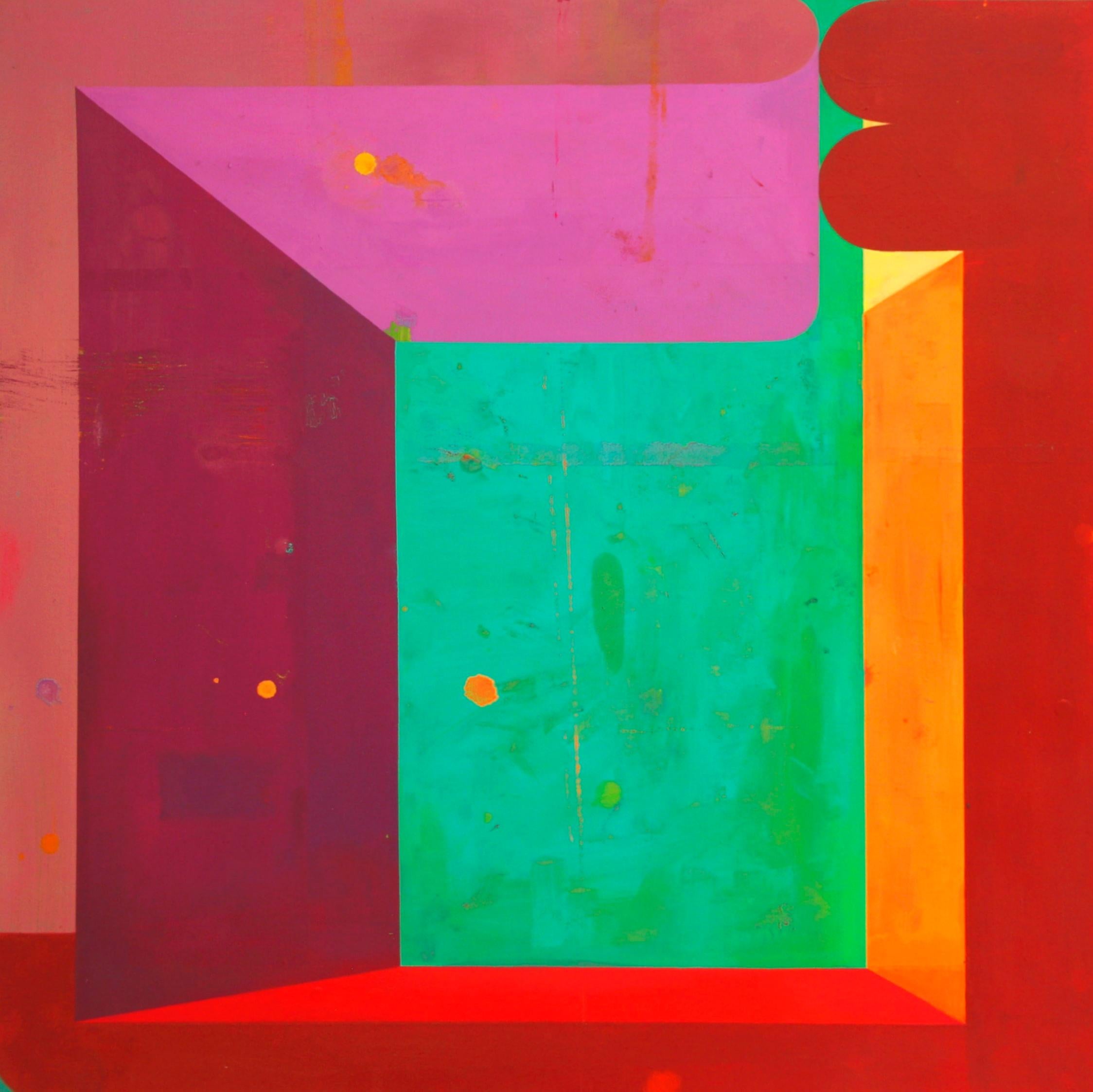 COUPLE: VIOLET AND RED - Painting by Deborah Zlotsky