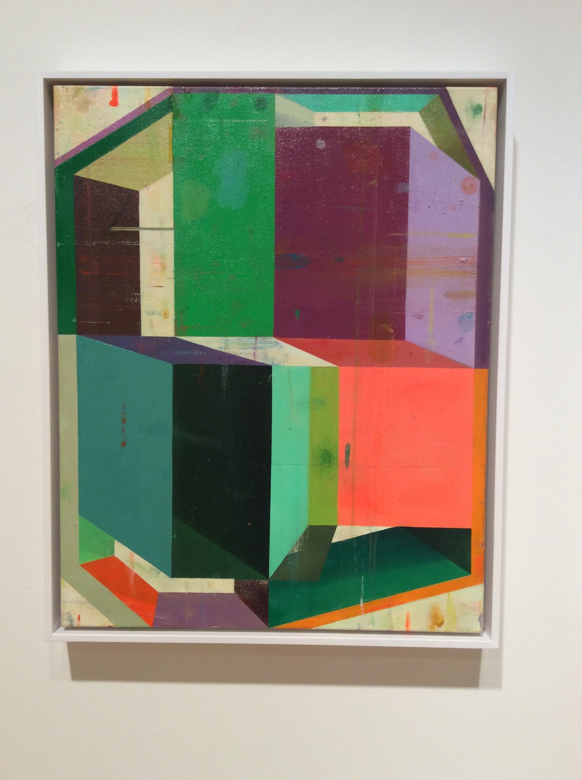 Curós, Abstract geometric, contemporary painting - Painting by Deborah Zlotsky