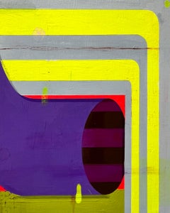 "Ghost lines 1" 2025 acrylic gouache on panel