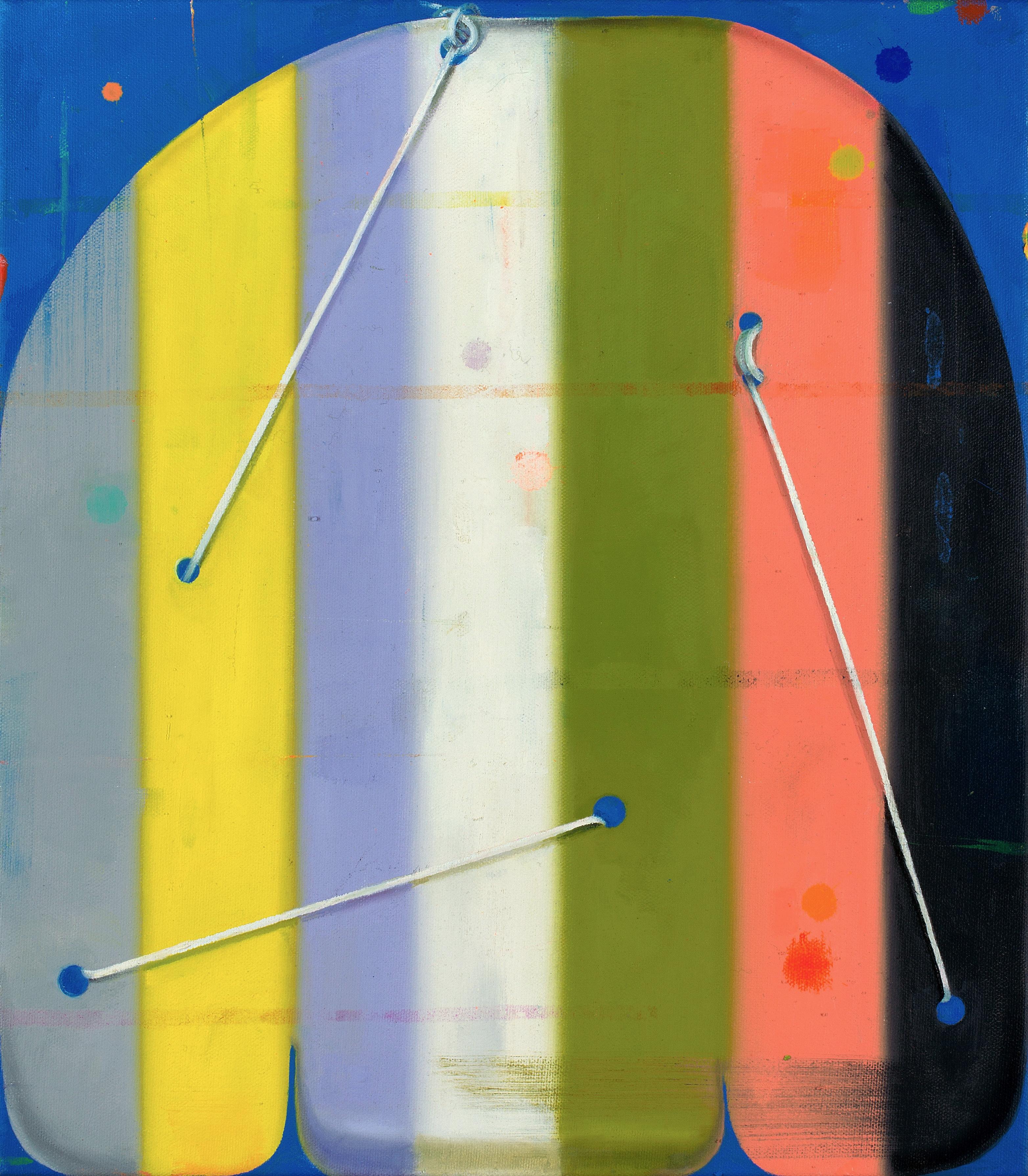 Deborah Zlotsky Abstract Painting - "Not a line but a constellation" 2025 oil on canvas 14 x 11 in.