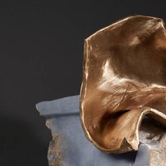 Debra Baxter, I Need a Cape and I Need it Now, 2018, blue alabaster, bronze
