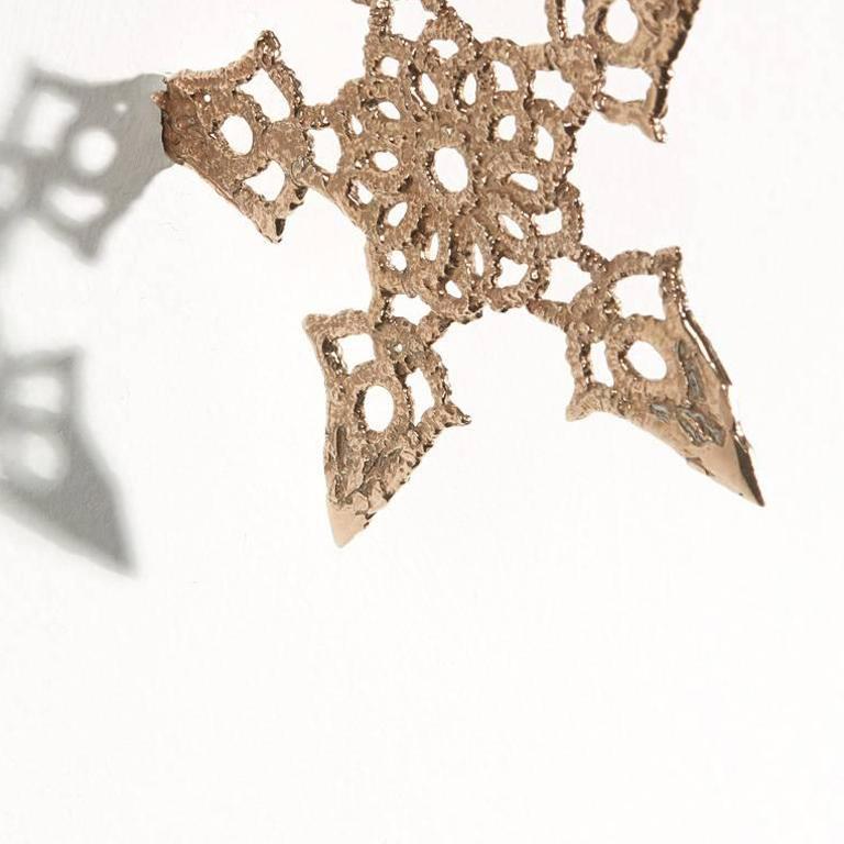  Debra Baxter, Lace Throwing Star, 2018, bronze For Sale 3