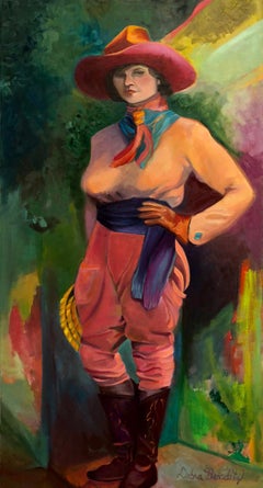 „I''M GOING TO ANYWAY“ COWGIRL SWAGGER WESTERN BRILLIANT COLORS TEXAS ARTIST