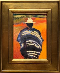 "THE LONG WALK HOME" DEBRA BENDITZ TEXAS ARTIST COWBOY/VAQUERO