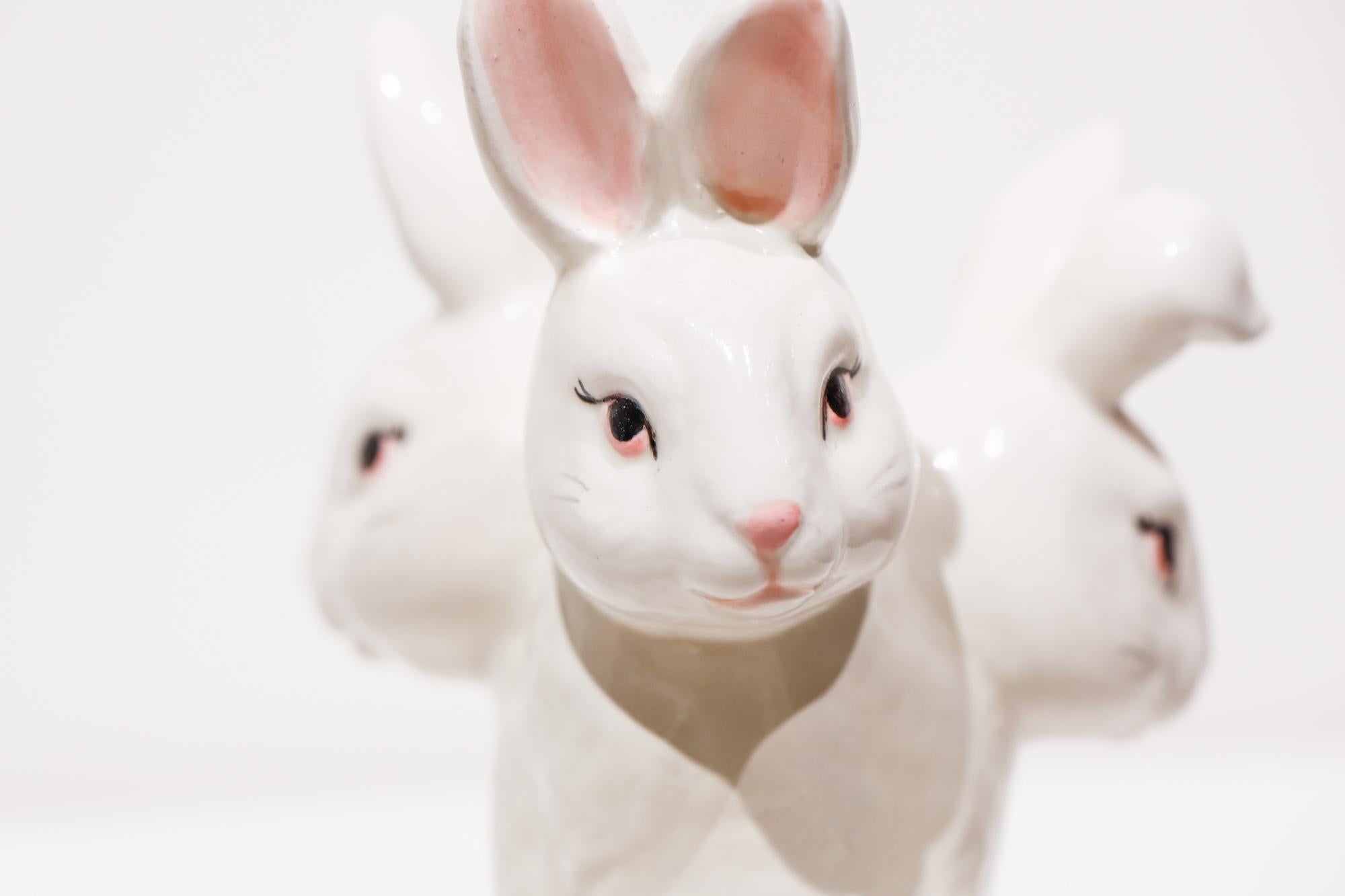 Rabbit Rabbit Rabbit - Contemporary Sculpture by Debra Broz