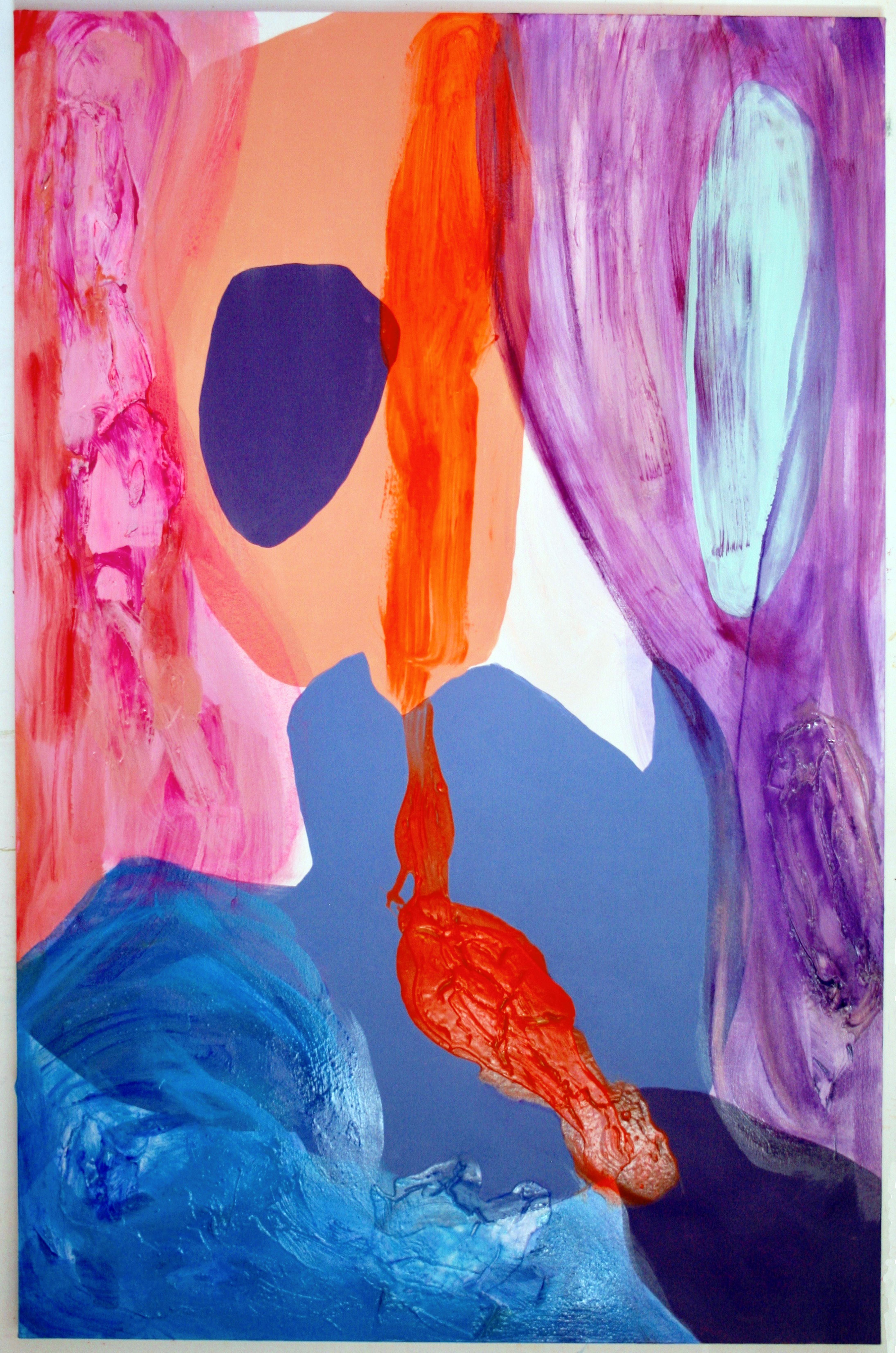 Portal Violet 72"X48" Peinture abstraite contemporaine