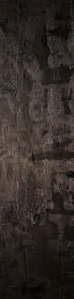 Tactile 7  Mixed Media Black Abstract Painting By Debra Ferrari