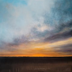 Vesper  Abstract Landscape Sunset Painting