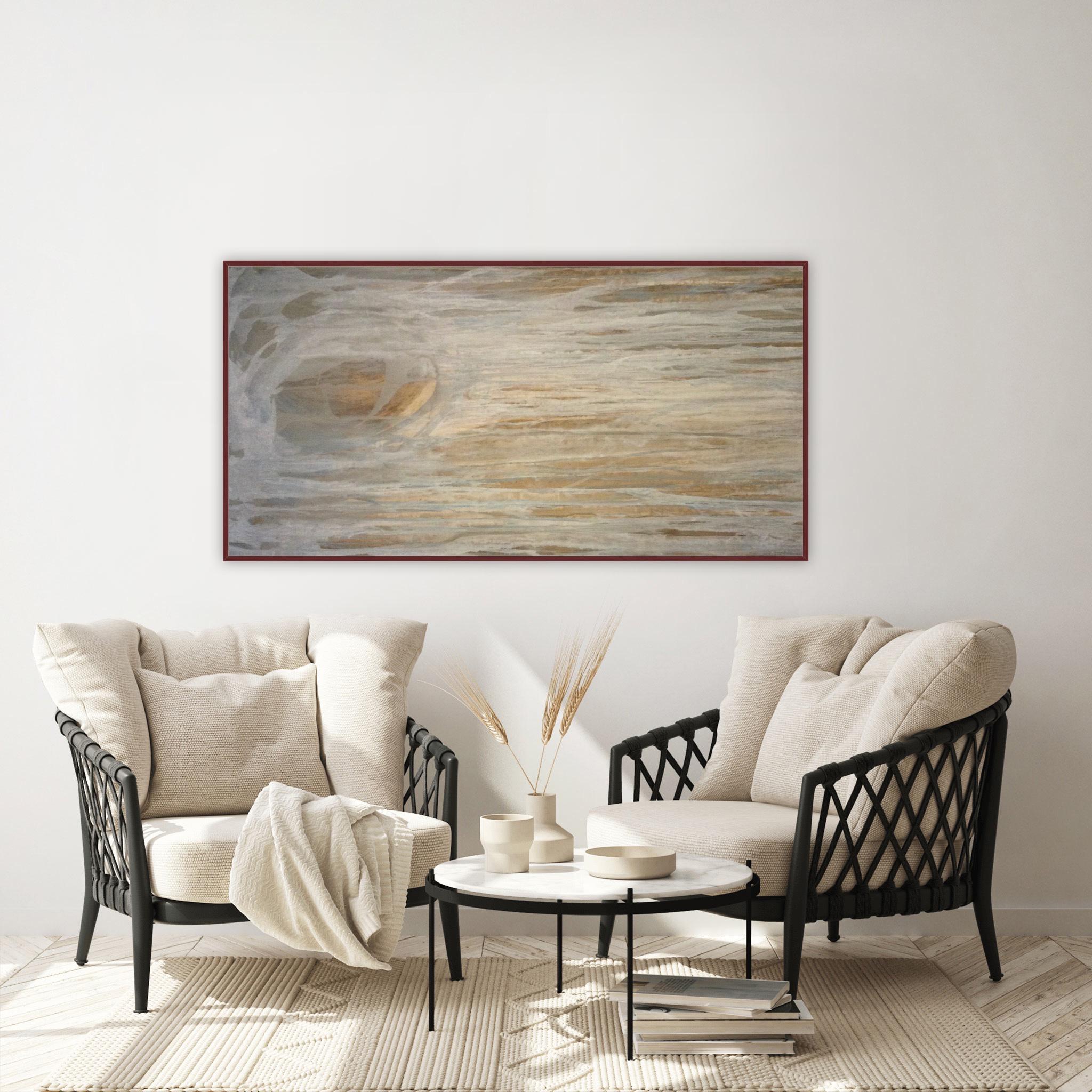 Zion 3 Contemporary Neutral Abstract Canvas Painting By Debra Ferrari 5