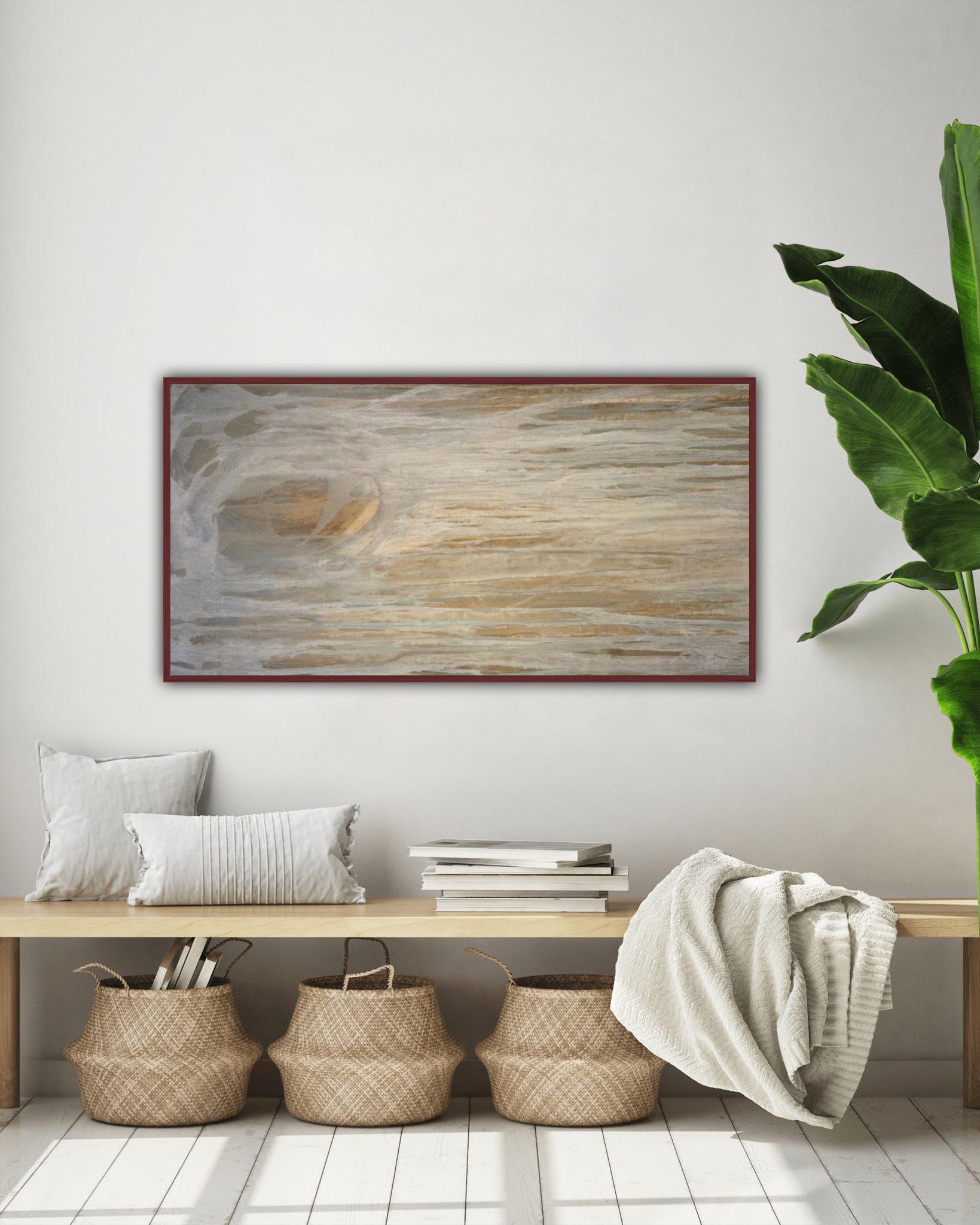 Zion 3 Contemporary Neutral Abstract Canvas Painting By Debra Ferrari 6