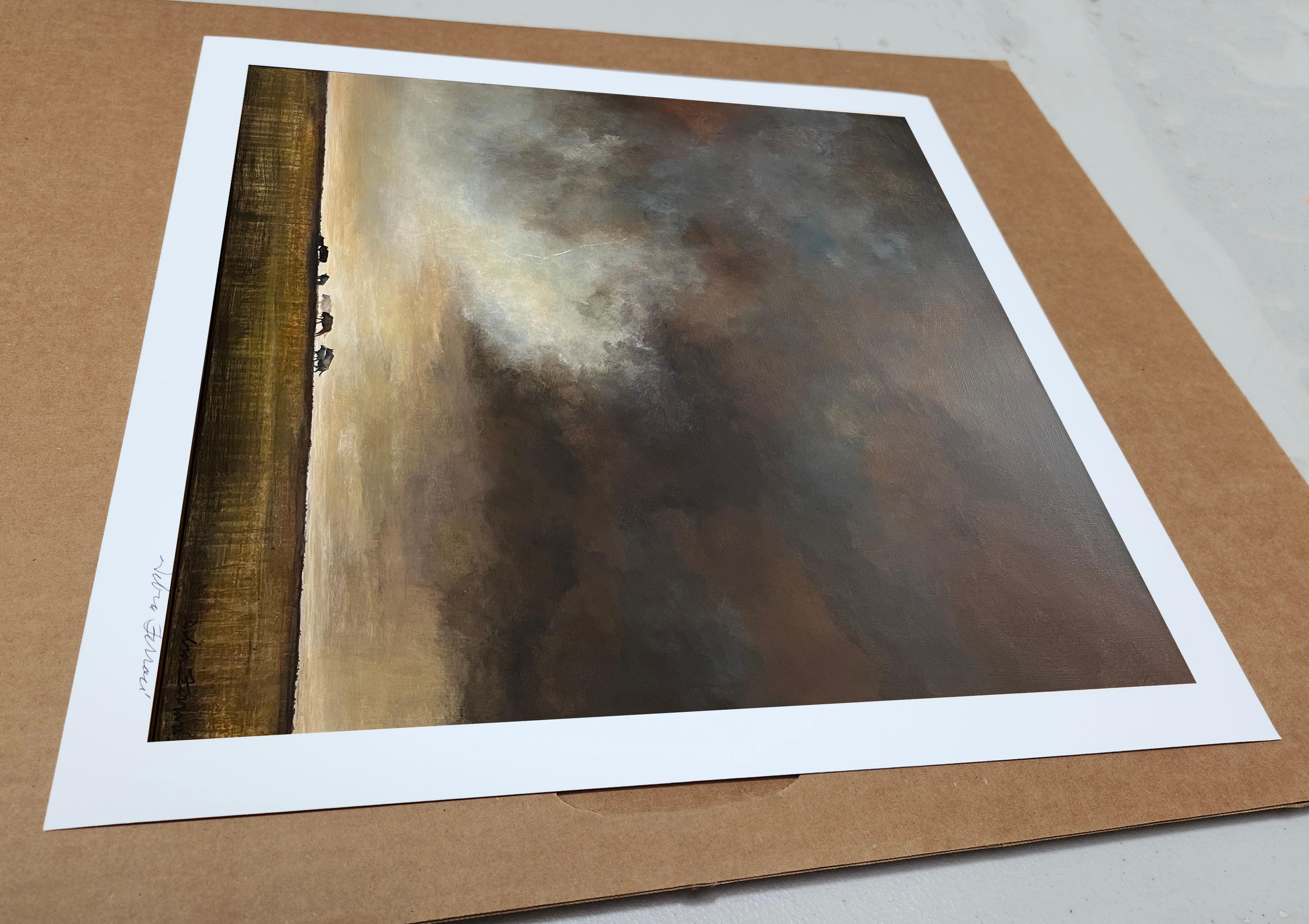 Tempête 9  [Encre d'archives sur papier, 62x62 pouces] en vente 1