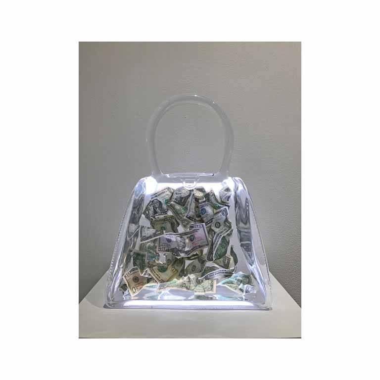 Debra Frances Bean Still-Life Sculpture - Dollar Bag