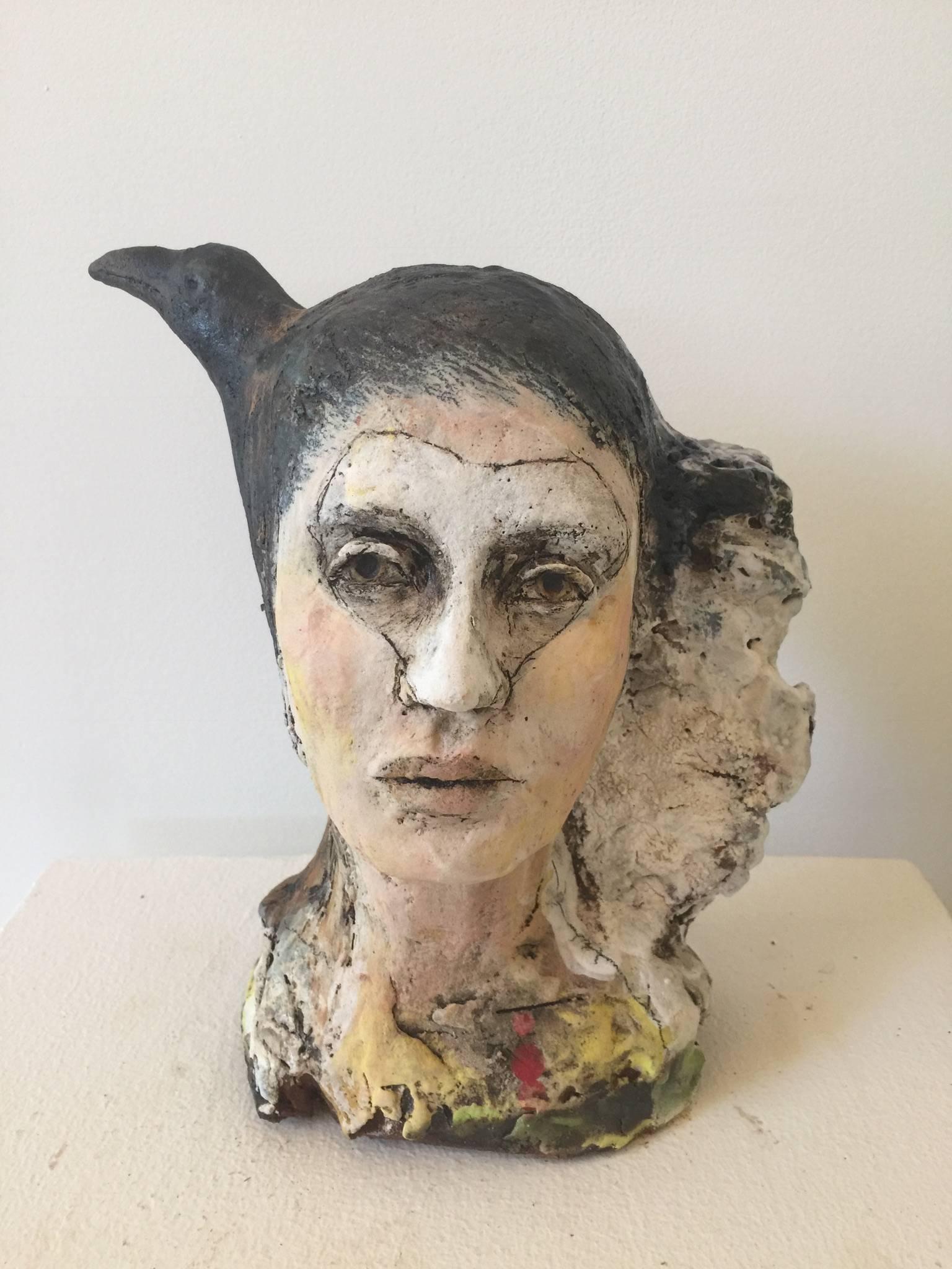 Debra Fritts Figurative Sculpture - Heart, Figurative Clay Sculpture