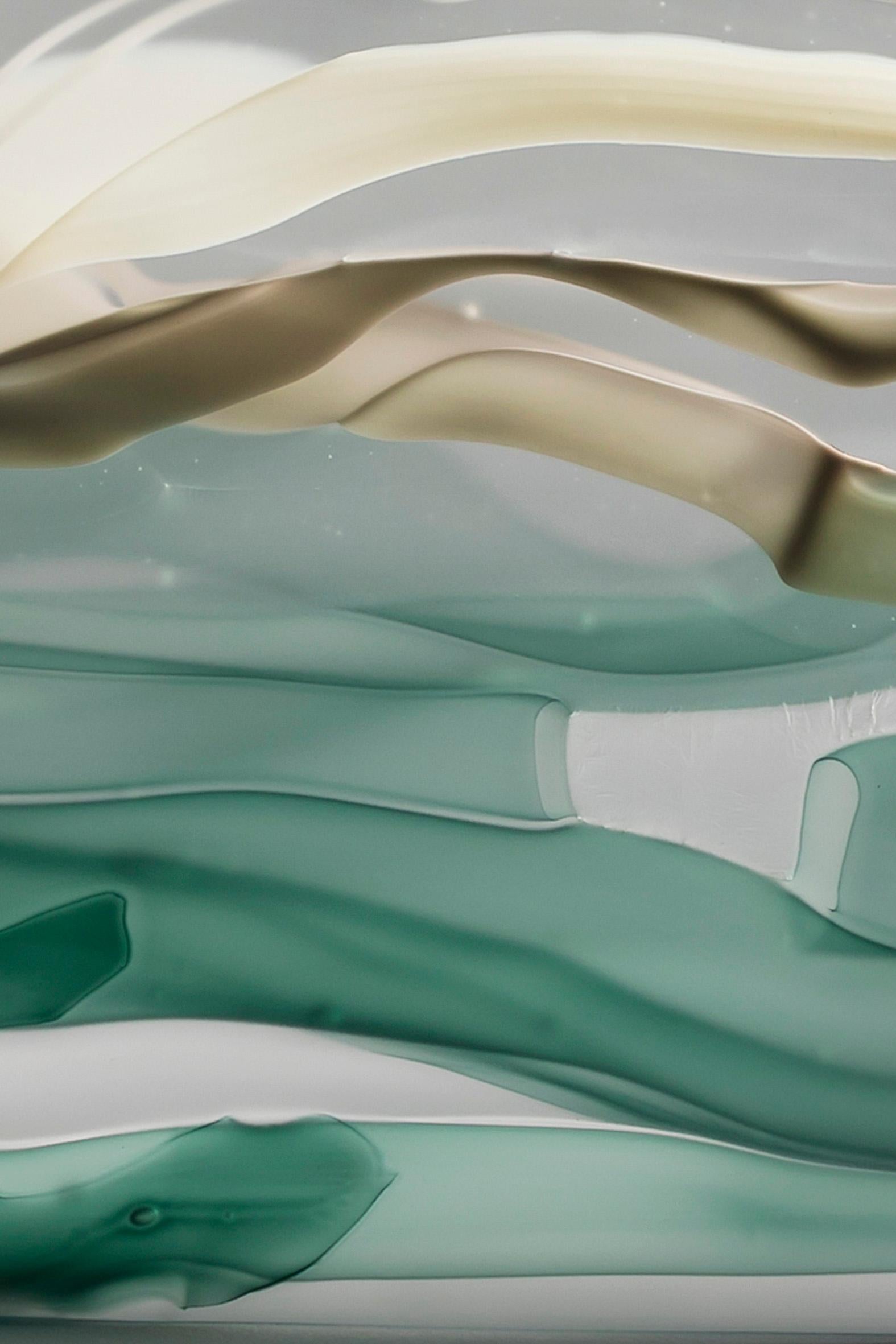 Linework, scultura in vetro lavorato a mano e lucidato dall'australiana Debra Jurss. in vendita 2