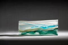 Undercurrents, sculpture en verre façonné au four de l'artiste verrier australien Debra Jursss