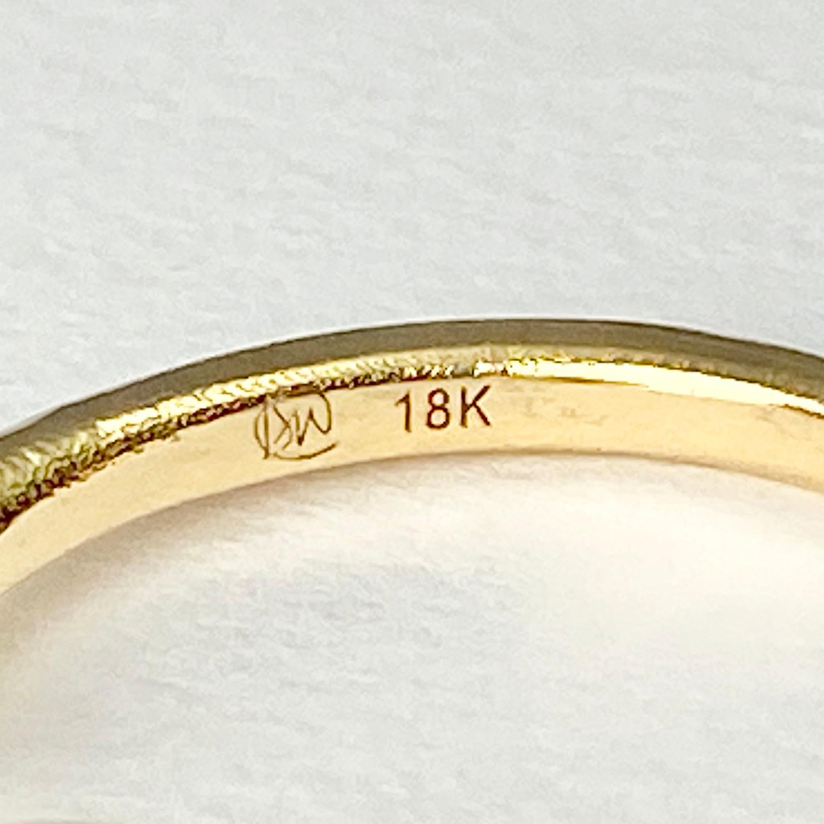 Debra Navarro Oval and Pear Diamond 18 Karat Yellow Gold Cuff Band Ring For Sale 1