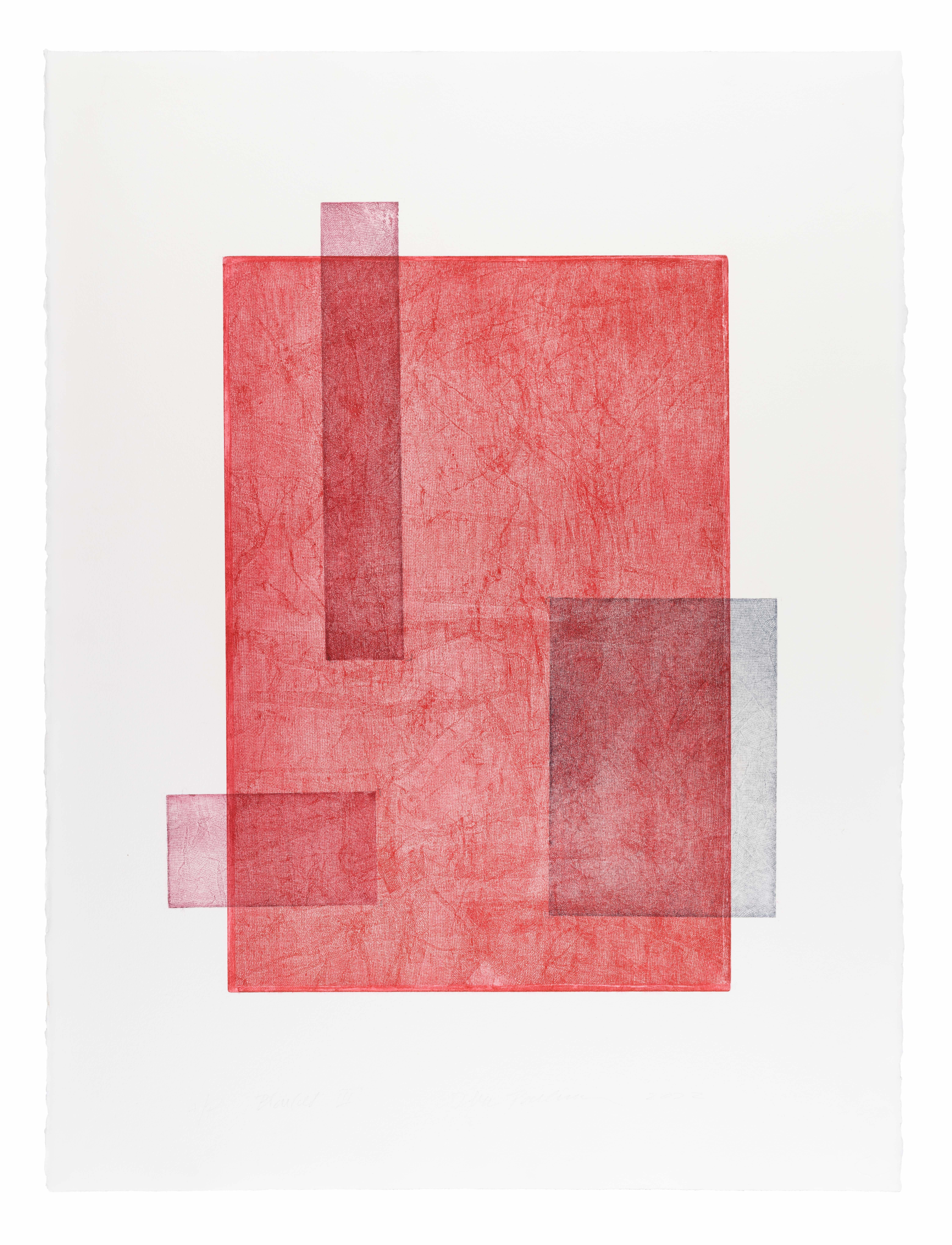 Debra Pearlman Abstract Print - Blanket III, Photographic Etchings & Abstract Geometric Monoprint, 2022