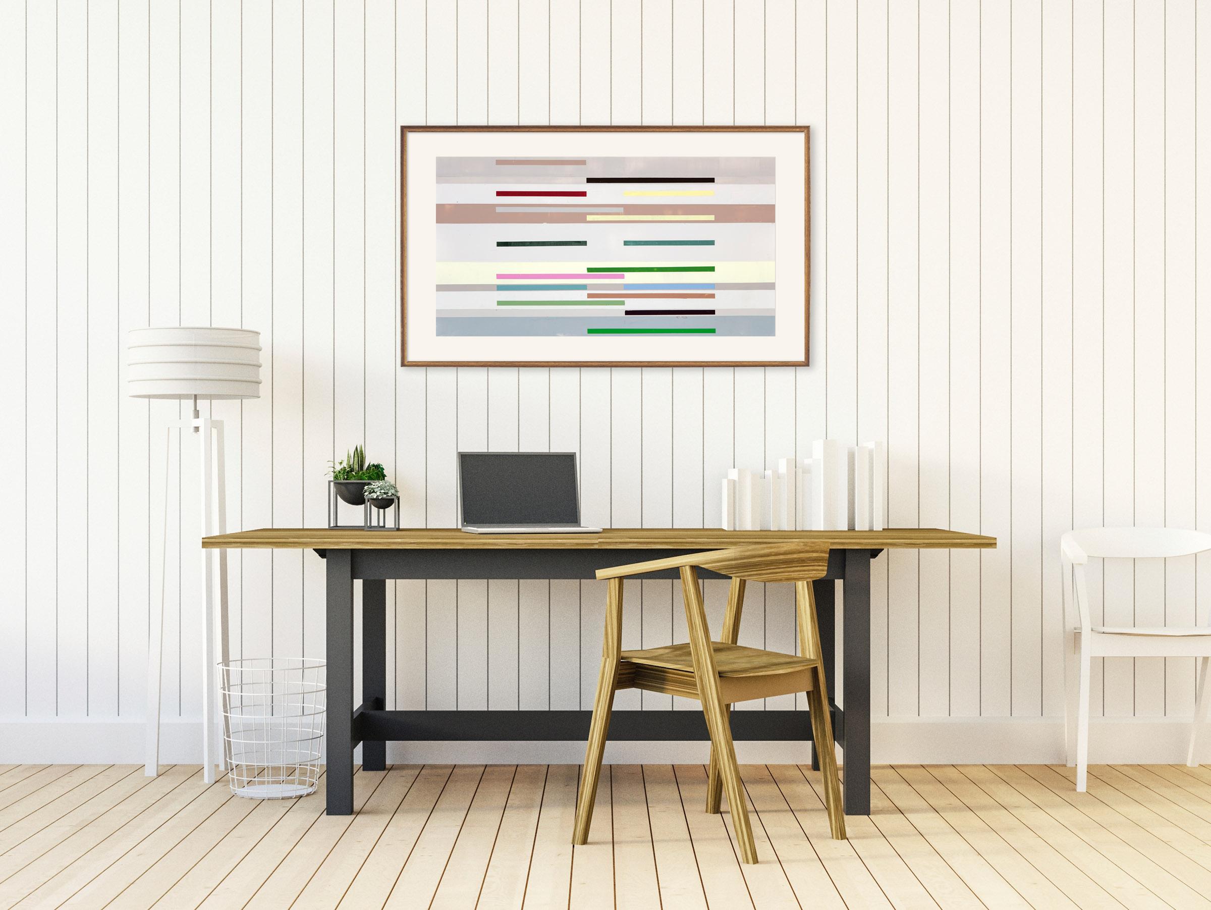 Il tempo si scontra (Pittura astratta) - Painting di Debra Ramsay
