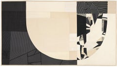 Debra Smith "Holding Light, medium horizontal #2" - Geometric Textile Artwork