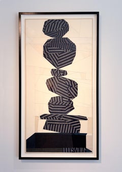 Debra Smith, «Stacking Stones», 2026, patchwork de telas vintage