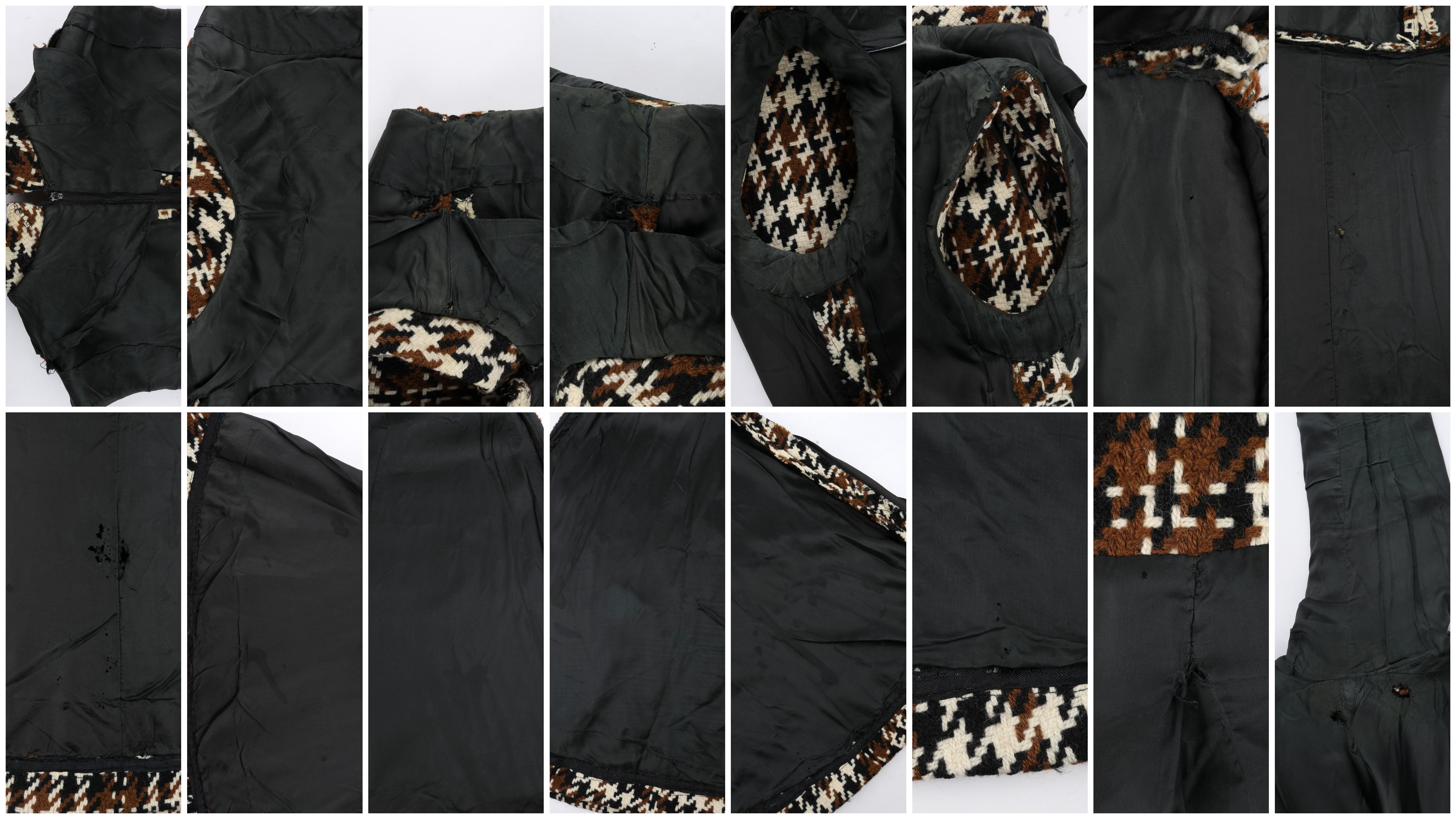 DEBSHIRE ORIGINAL c.1960’s Multicolor Houndstooth Knit A-Line Dress Jacket Set 4
