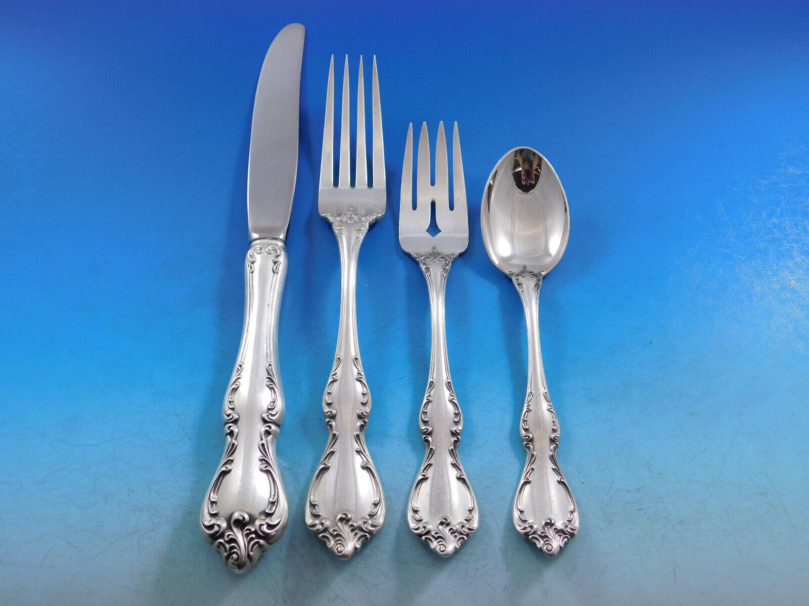 Debussy by Towle Sterling Silver Flatware Set for 12 Service 101 Pcs Dinner Size In Excellent Condition For Sale In Big Bend, WI