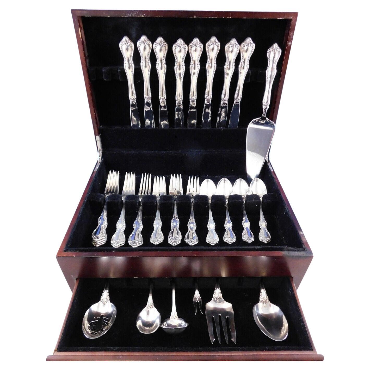 Set di posate in argento Debussy by Towle per 8 persone 39 pezzi