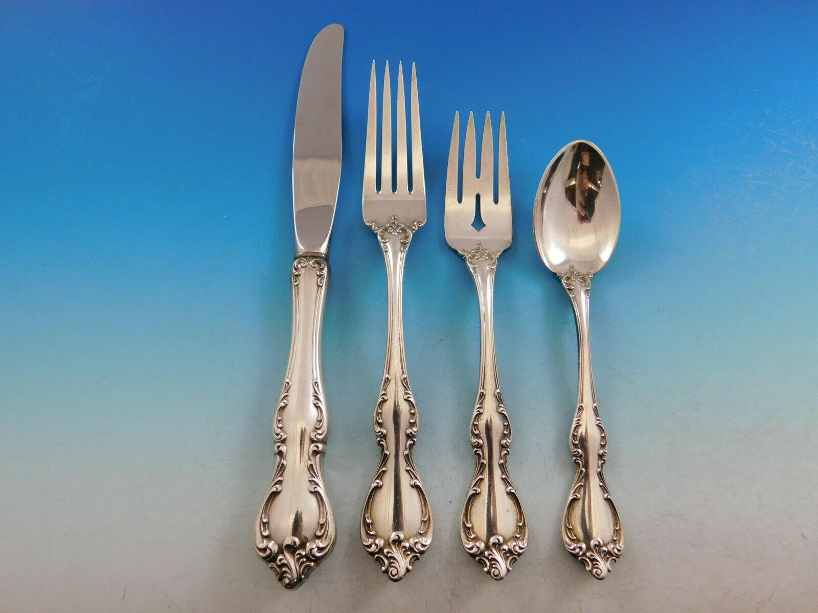 Debussy by Towle Sterling Silver Flatware Set for 8 Service 40 Pieces In Excellent Condition For Sale In Big Bend, WI