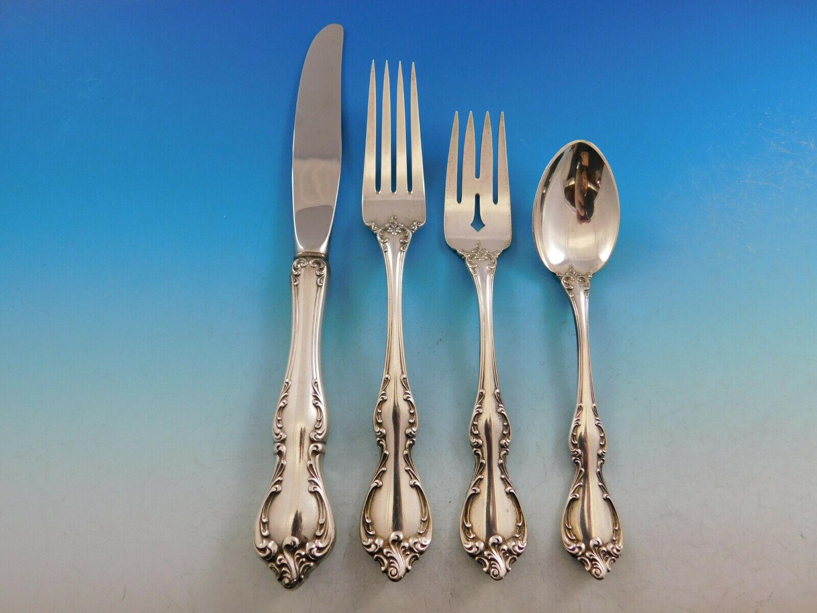 Ensemble de couverts en argent sterling pour 8 personnes, 40 pièces, Debussy par Towle Excellent état - En vente à Big Bend, WI