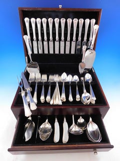 Debutante by Richard Dimes Sterling Silver Flatware Set 12 Service 114 Pieces