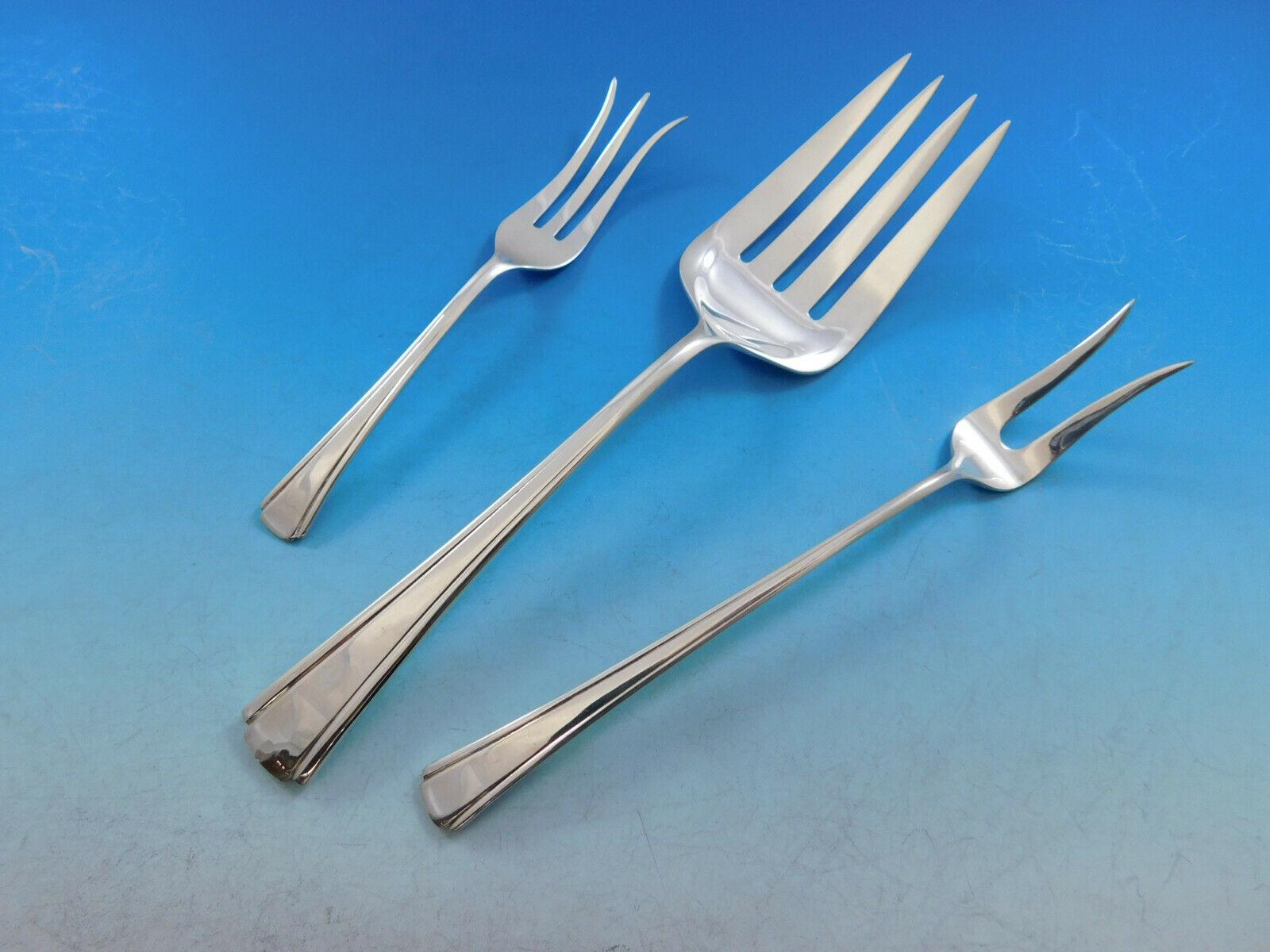 Ensemble de couverts en argent sterling Debutante de Richard Dimes 12 Service 147 pièces dîner en vente 3