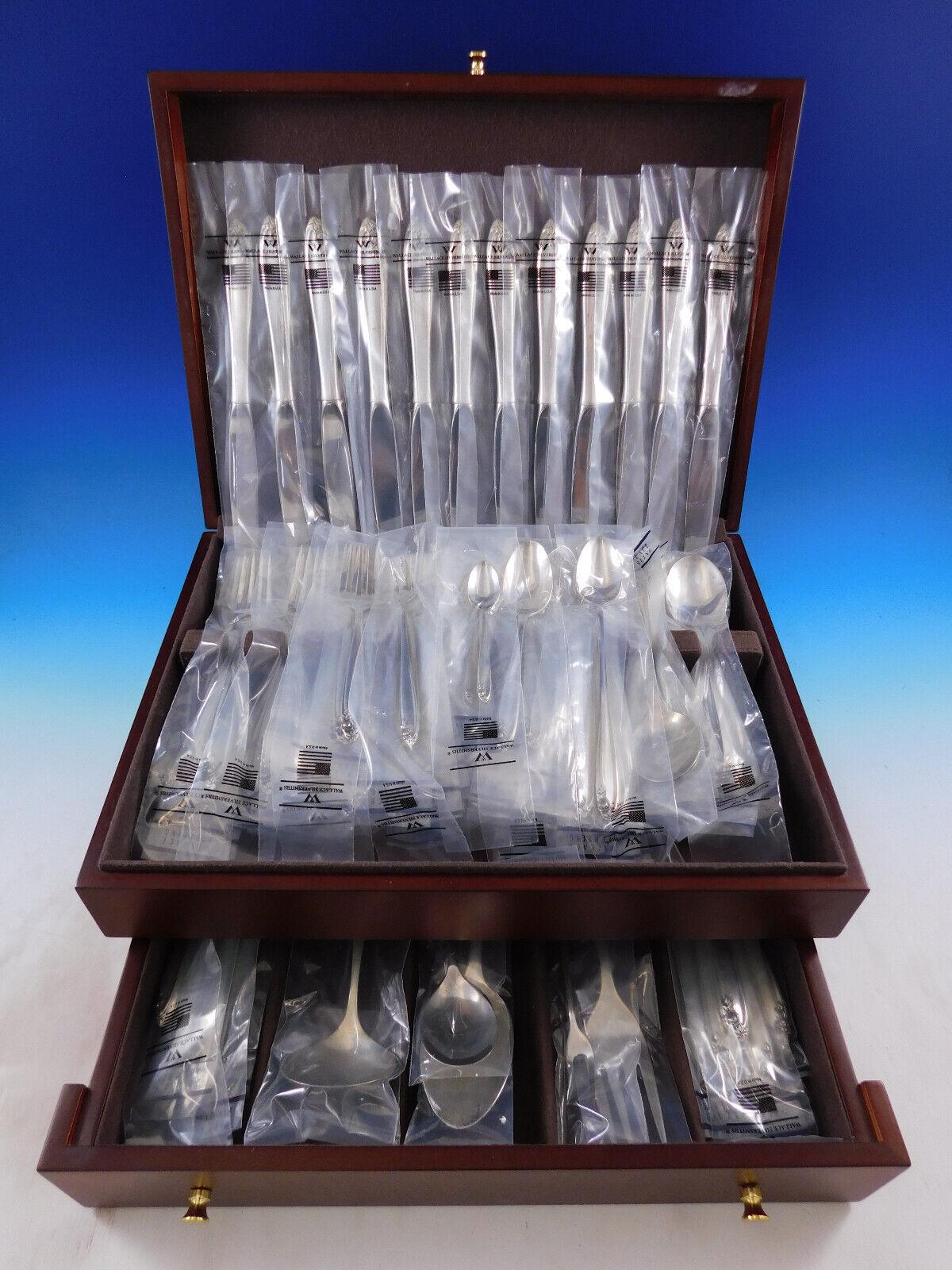Debutante by Wallace Sterling Silver Flatware Set 12 Service 113 Pcs New Unused For Sale 2