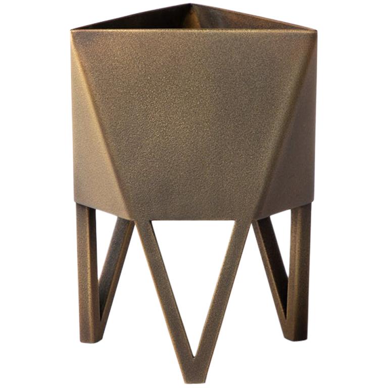 Mini Deca Planter in Brass by Force/Collide, 2021