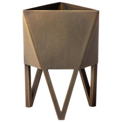 Small Deca Planter in Brass by Force/Collide, 2021