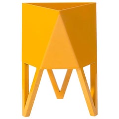 Mini Deca Planter, Yellow, Steel, Powder Coated, Indoor/Outdoor by Force/Collide